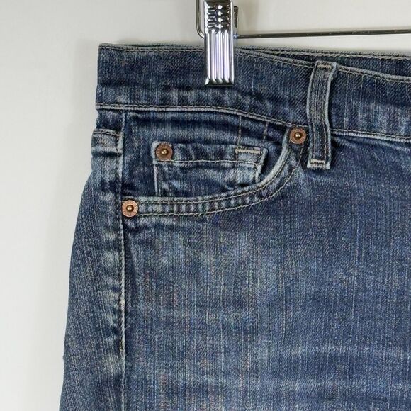 Seven For All Mankind 7FAMK Raw Edge DIY Cut Off Low Rise Denim Shorts Womens 28 - Picture 2 of 9